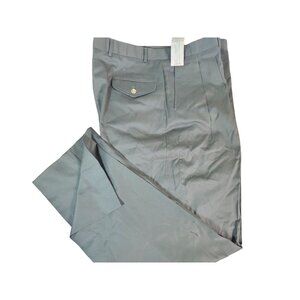 L.L. Bean Men's Dress‎ Pants Size 42W Inseam 34 Gray Cotton